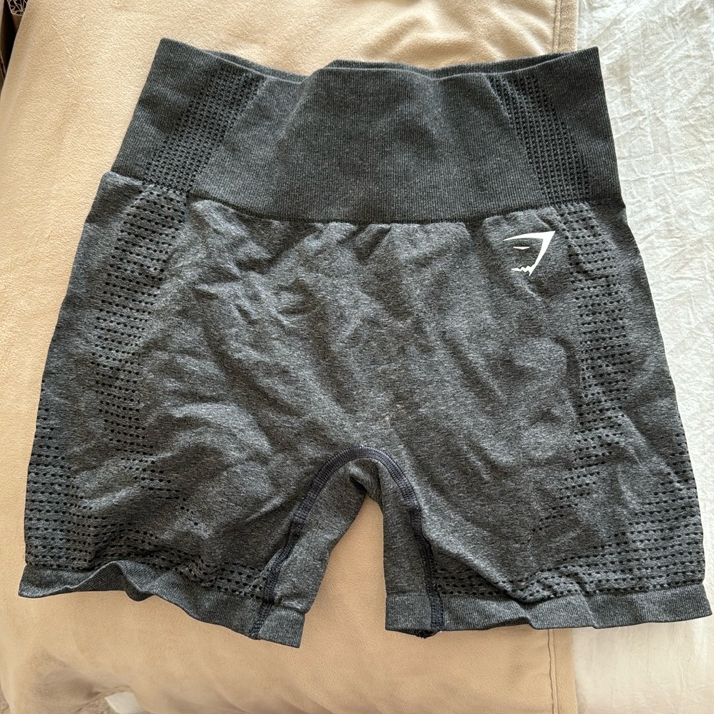 Gymshark gray athletic spandex shorts